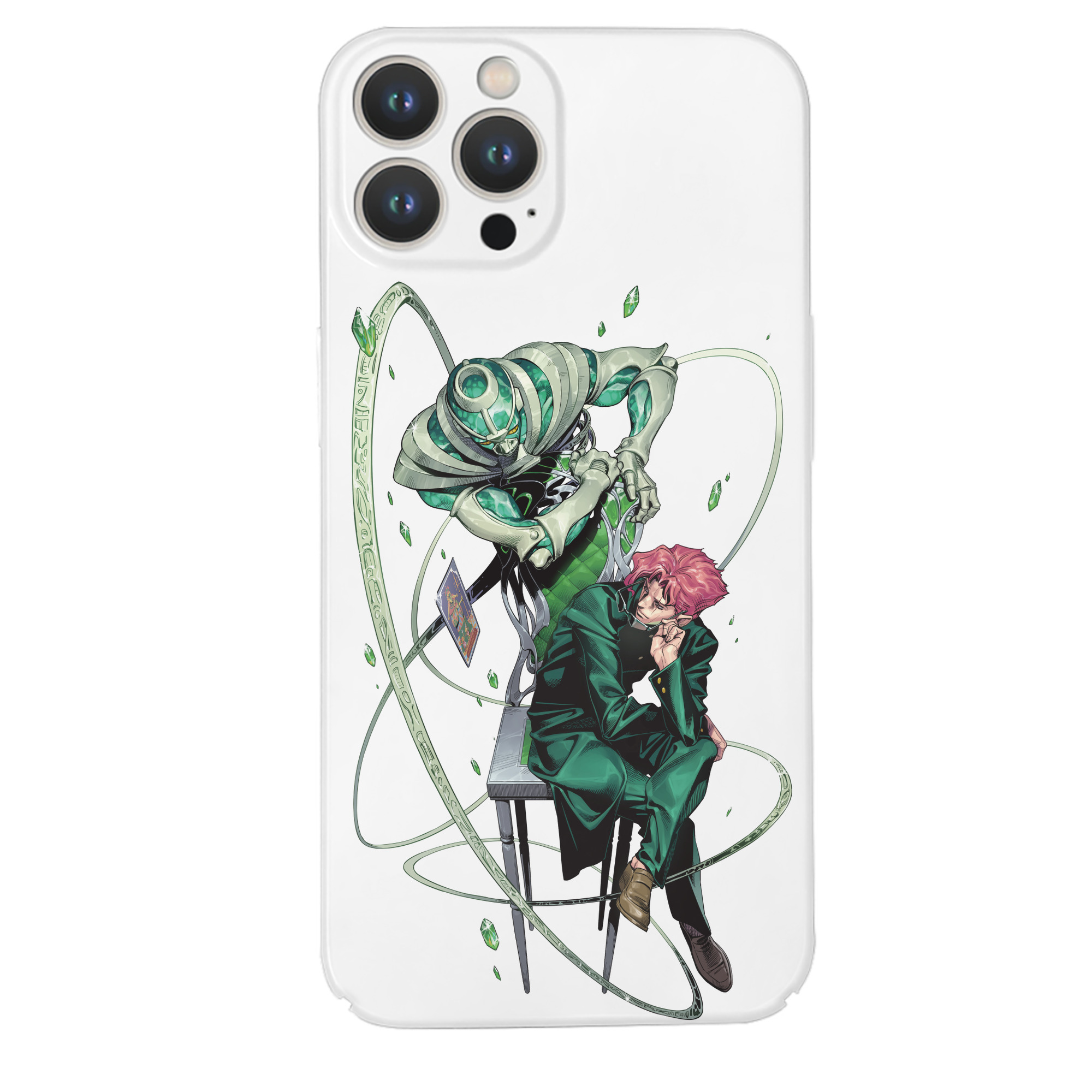 （画像用） ジョジョの奇妙な冒険 花京院 典明（かきょういん のりあき） JoJo's Bizarre Adventure Kakyoin Noriaki 【iPhone 14シリーズ対応】ハードケース